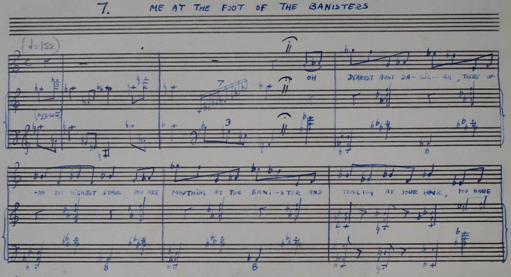 Image from the score of Peter Tranchell's Cousin Cissie's Baby Book of Swans