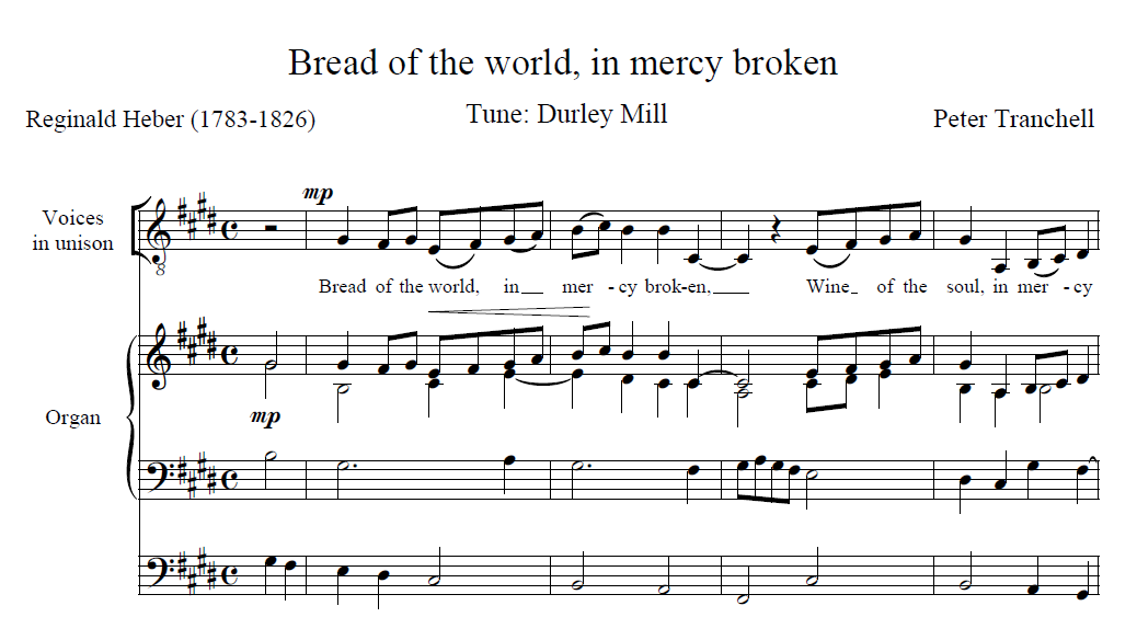 Bread of the world in mercy broken - preview of the score