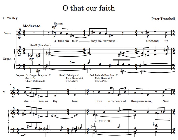 Preview image of 'O that our faith' by Peter Tranchell