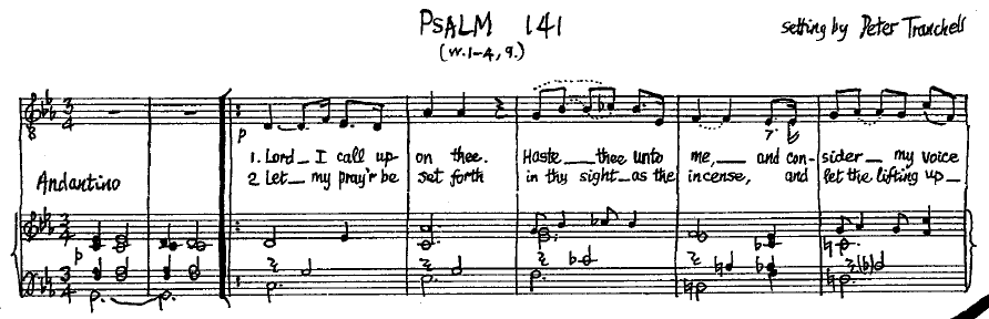 Image from original Tranchell MS for Psalm 141