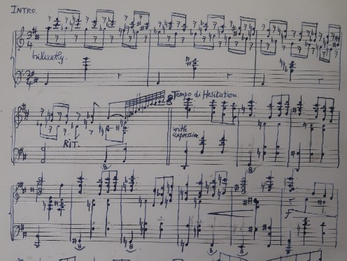 Tranchell Remembrance Waltz for Piano - image from the original manuscript