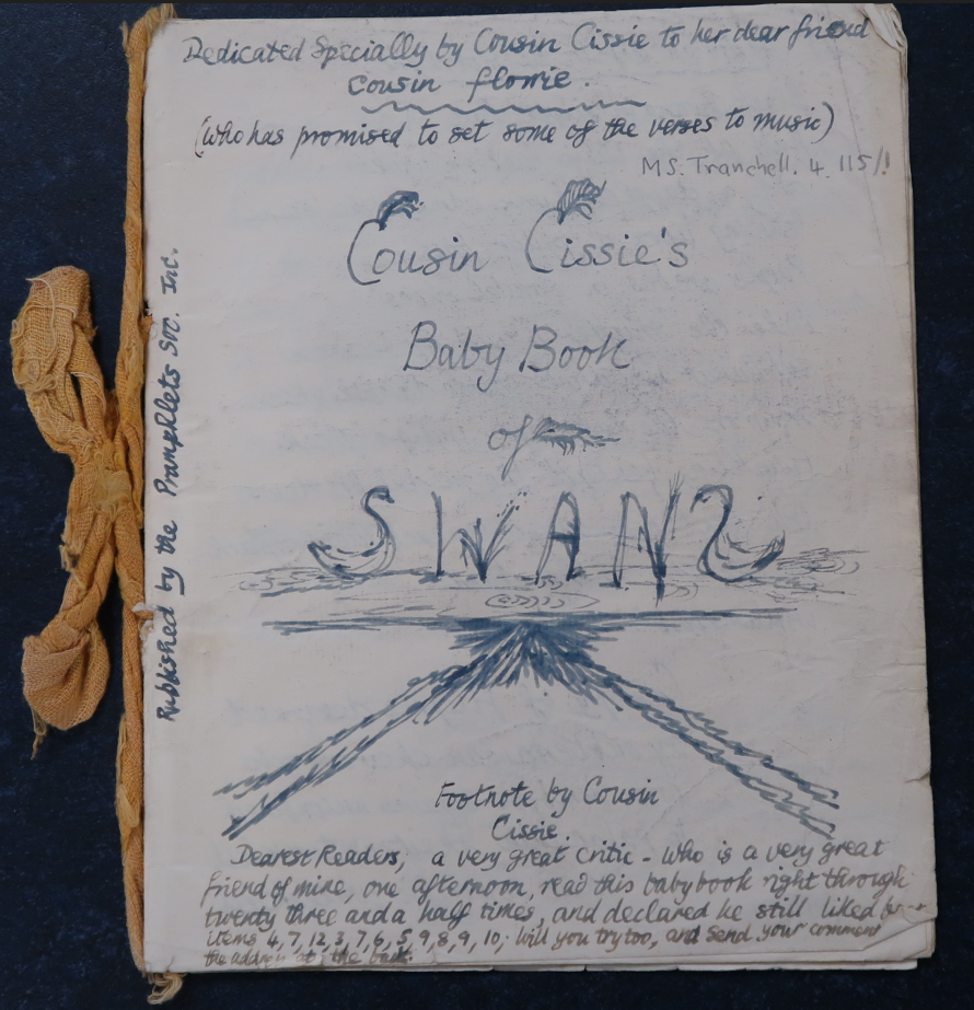 The cover of the original Cousin Cissie's Baby Book of Swans poems
