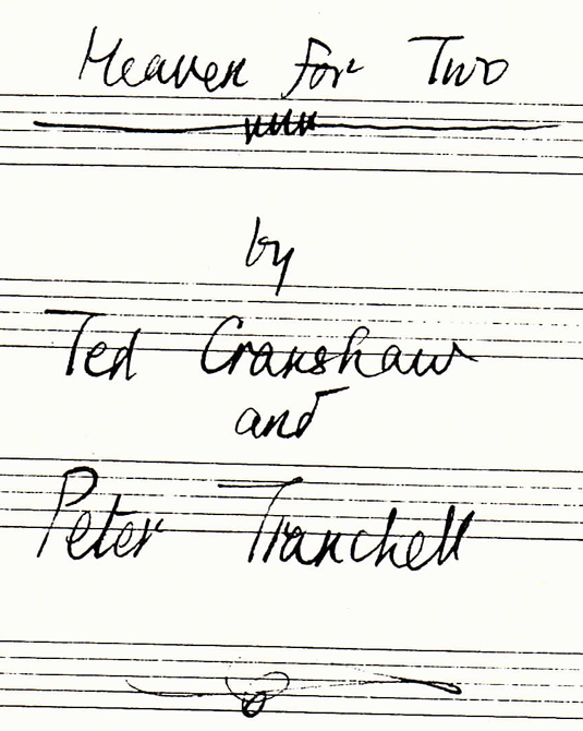   Image from the cover sheet of 'Heaven for Two', a song by Peter Tranchell and Ted Cranshaw