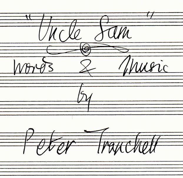Image from the cover sheet of Uncle Sam, a song by Peter Tranchell