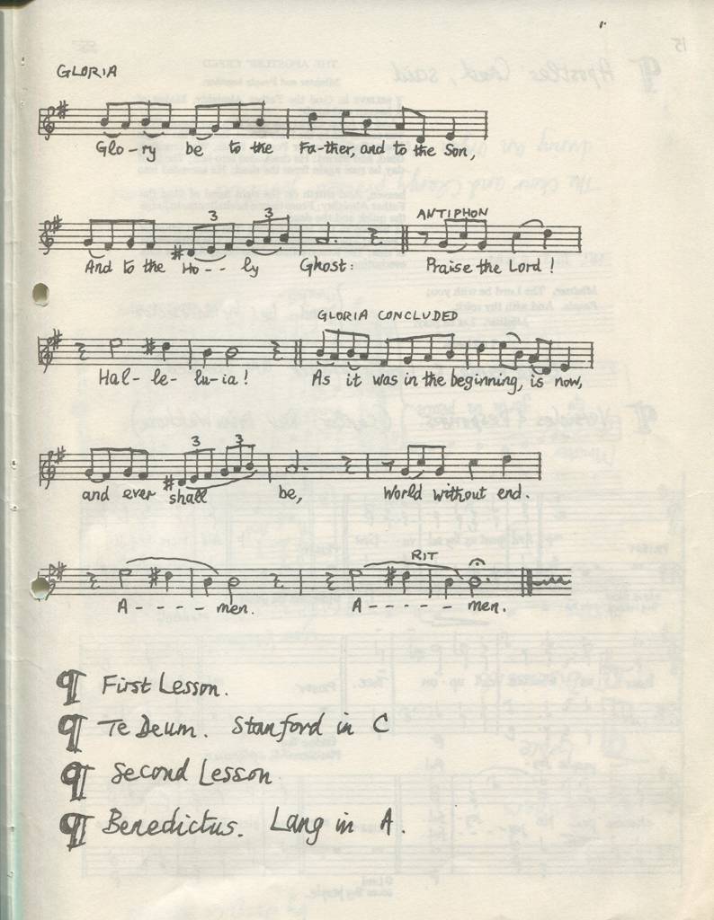 Choir booklet page 13 for Mattins at St. Peter's Church, Brooke, Sunday 22 June 1969