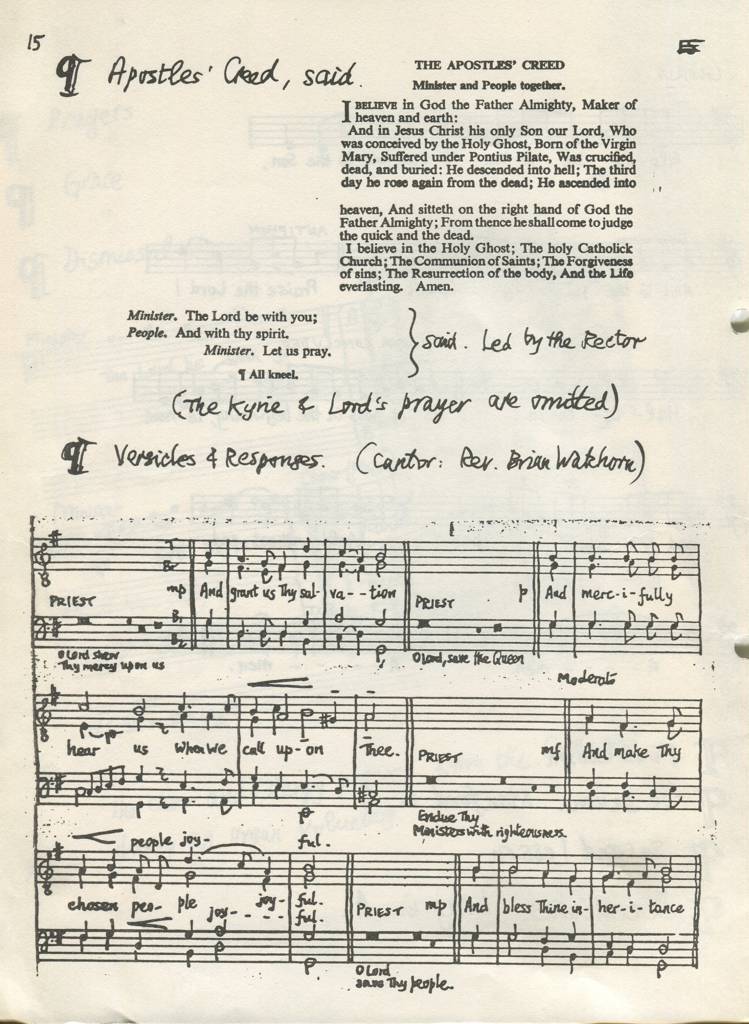 Choir booklet page 14 for Mattins at St. Peter's Church, Brooke, Sunday 22 June 1969