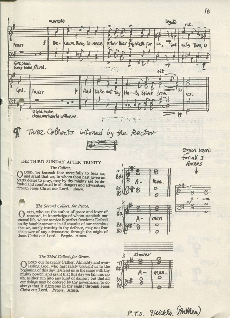 Choir booklet page 15 for Mattins at St. Peter's Church, Brooke, Sunday 22 June 1969