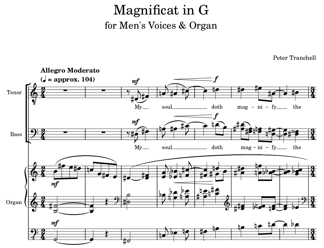 Tranchell Magnificat in G preview